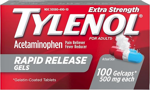 Tylenol Extra Strength Rapid Release Pain Relief Gelcaps