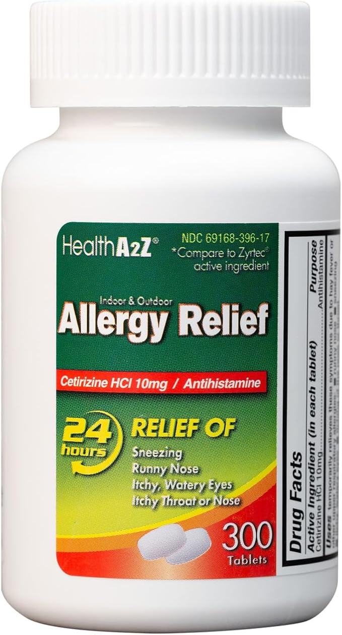 HealthA2Z Allergy Relief Cetirizine 10mg Tablets