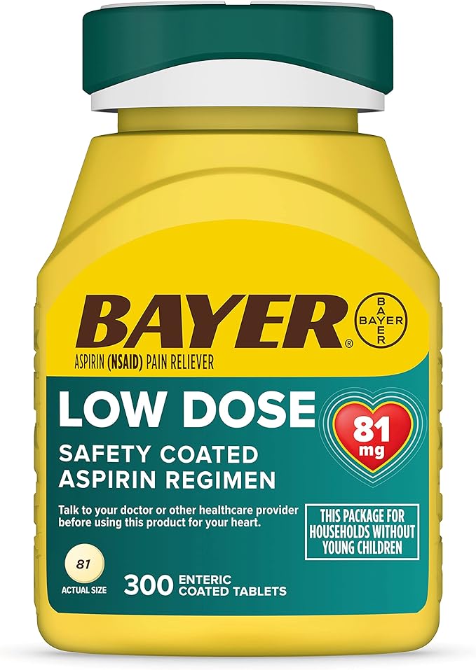 Bayer Aspirin Low Dose 81mg Heart Health Tablets