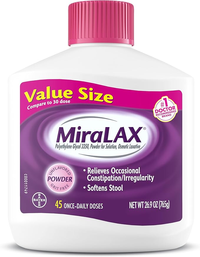 MiraLAX Gentle Relief Laxative Powder 45 Doses