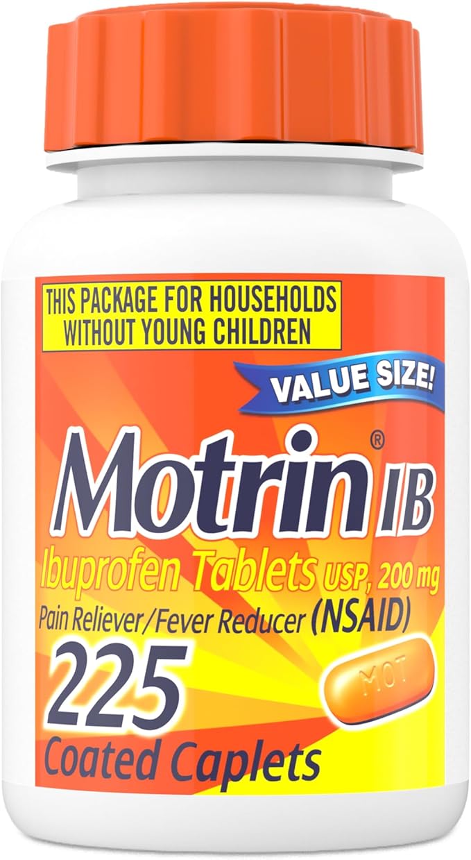 Motrin IB Ibuprofen Pain Relief Tablets 200mg