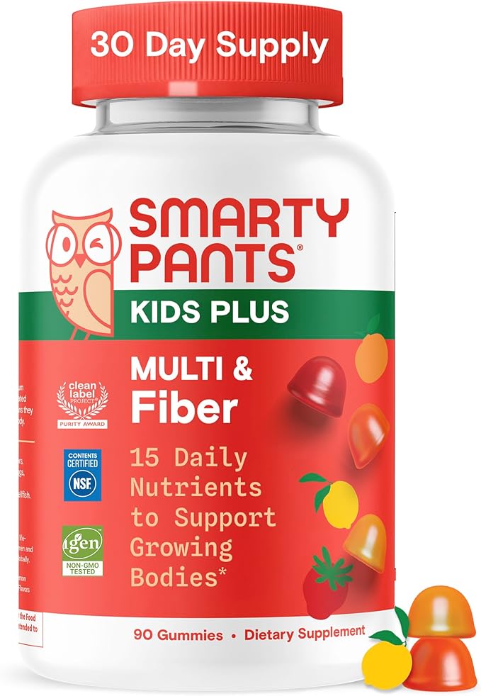 SmartyPants Kids Multivitamin & Fiber Gummies – Digestive Support
