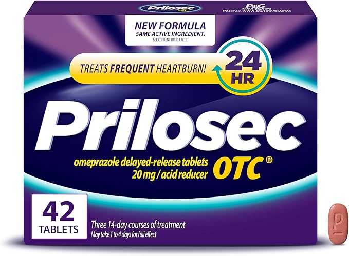 Prilosec OTC Omeprazole 20mg Acid Reducer 42ct