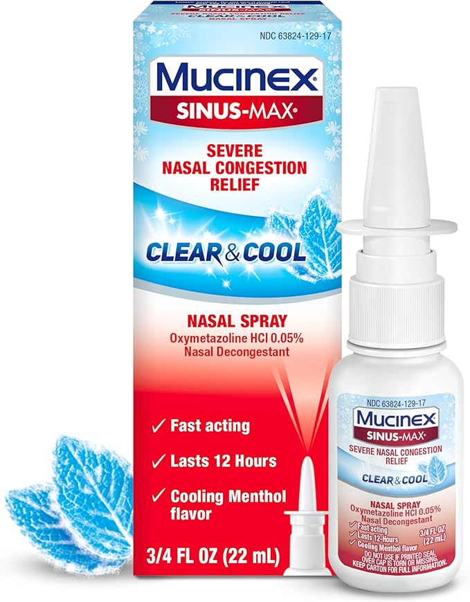 "Mucinex Sinus-Max Cooling Menthol Nasal Spray "