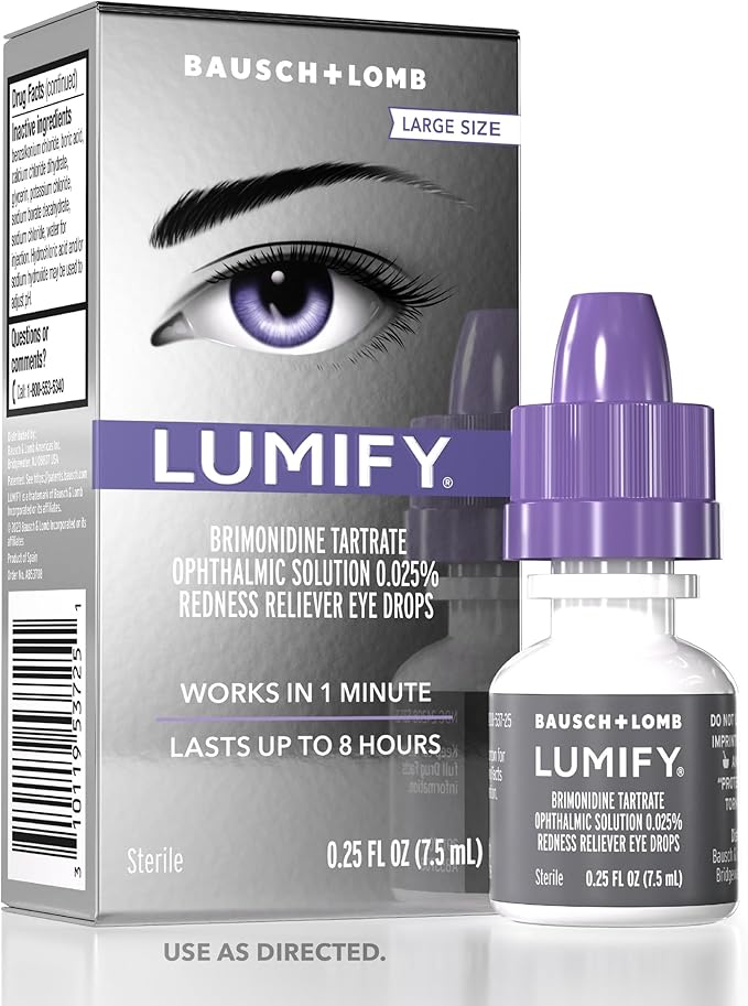 LUMIFY Redness Reliever Eye Drops, For Whiter & Brighter Looking Eyes