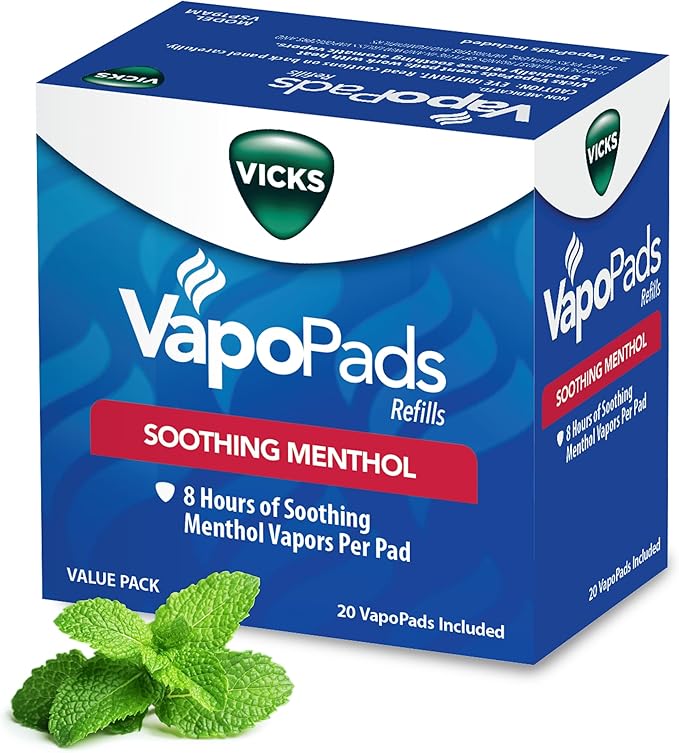 Vicks Menthol Vapor Pads Refill for Home Comfort