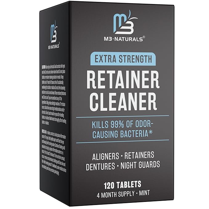 M3 Naturals Mint Retainer & Denture Cleaning Tablets