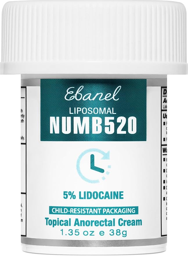 Ebanel 5% Lidocaine Numbing Cream for Pain Relief